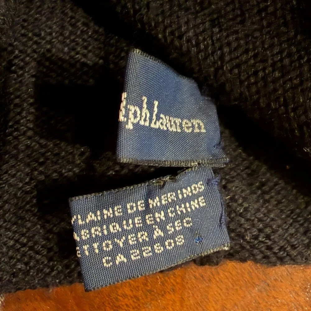 Vintage Polo by Ralph Lauren Black Knit Hat for Infant